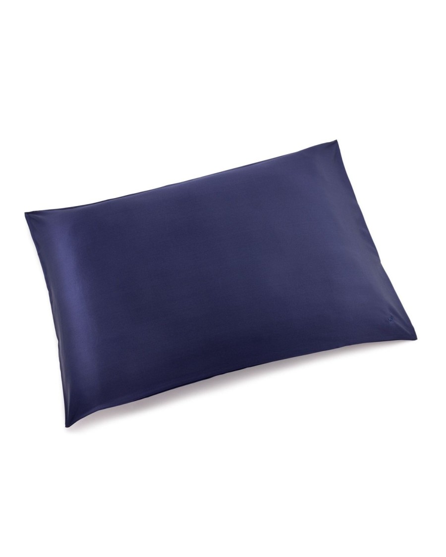 Maison Petite Plume Housses D'Oreiller | Housse De Coussin En Soie Bleu Marine