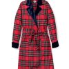 Femmes Petite Plume | Robe Longue Pour Femme Avec Bordure En Velours En Tartan Imperial