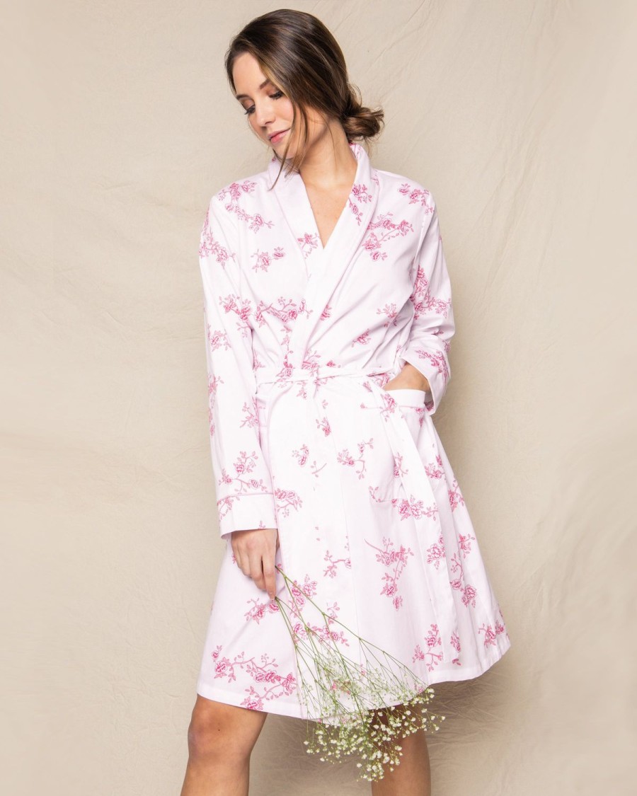 Femmes Petite Plume | Robe En Serge Pour Femmes A Fleurs Roses Anglaises