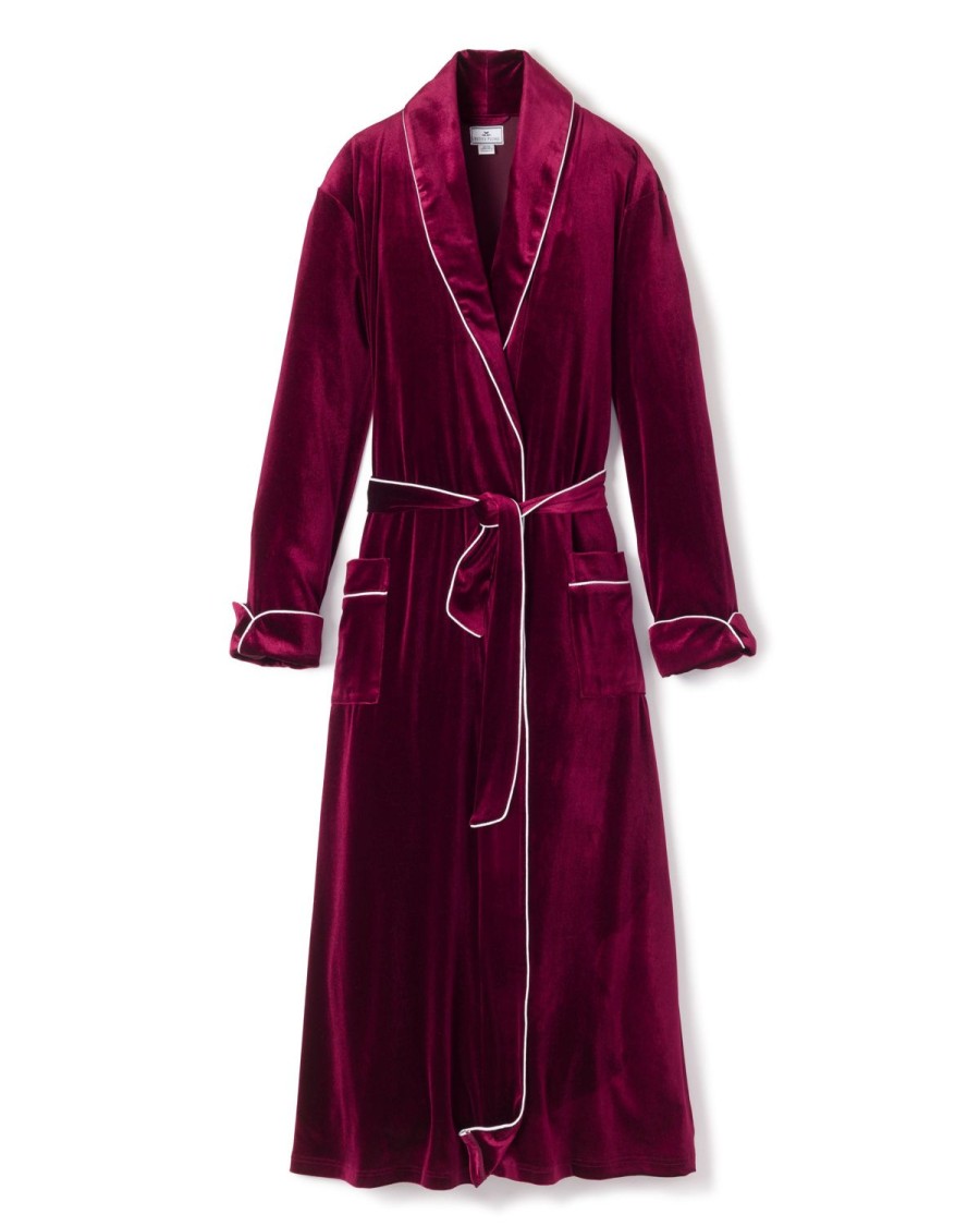 Femmes Petite Plume | Robe En Velours Pour Femmes En Grenat Royal