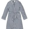 Hommes Petite Plume | Robe En Flanelle Pour Hommes En Vichy Bleu Marine