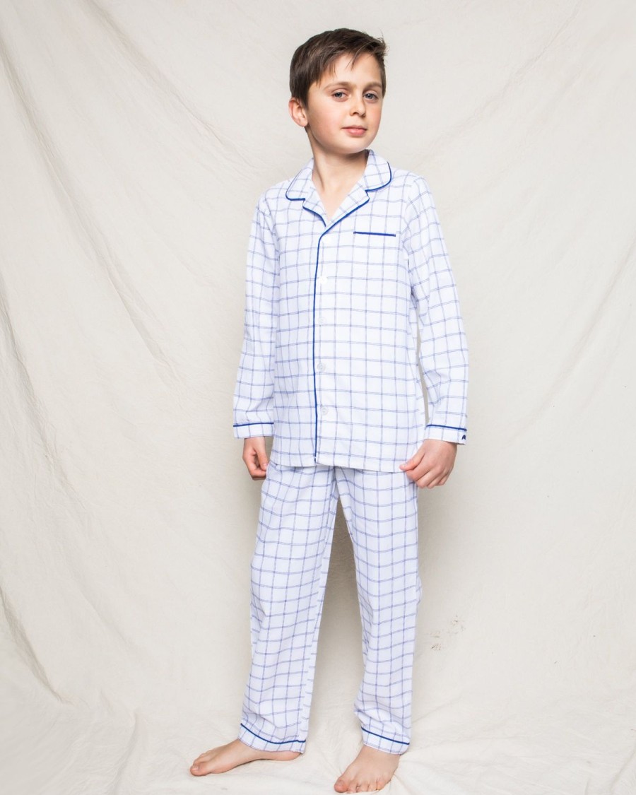 Enfants Petite Plume Pyjamas | Ensemble De Pyjama En Serge Pour Enfants A Nantucket Tattersall