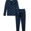 Enfants Petite Plume Pyjamas | Ensemble De Pyjama Ajuste Pima Pour Enfants En Ancres De Portsmouth