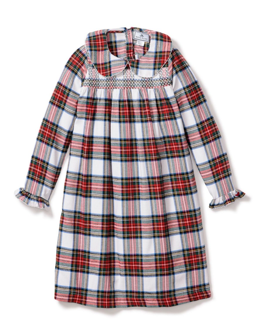 Enfants Petite Plume Chemises De Nuit | Chemise De Nuit Eloise En Coton Brosse Pour Fille En Tartan Balmoral