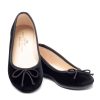 Enfants Petite Plume Pantoufles Et Accessoires | Chaussons De Ballet Juliette Pour Enfants En Velours Noir