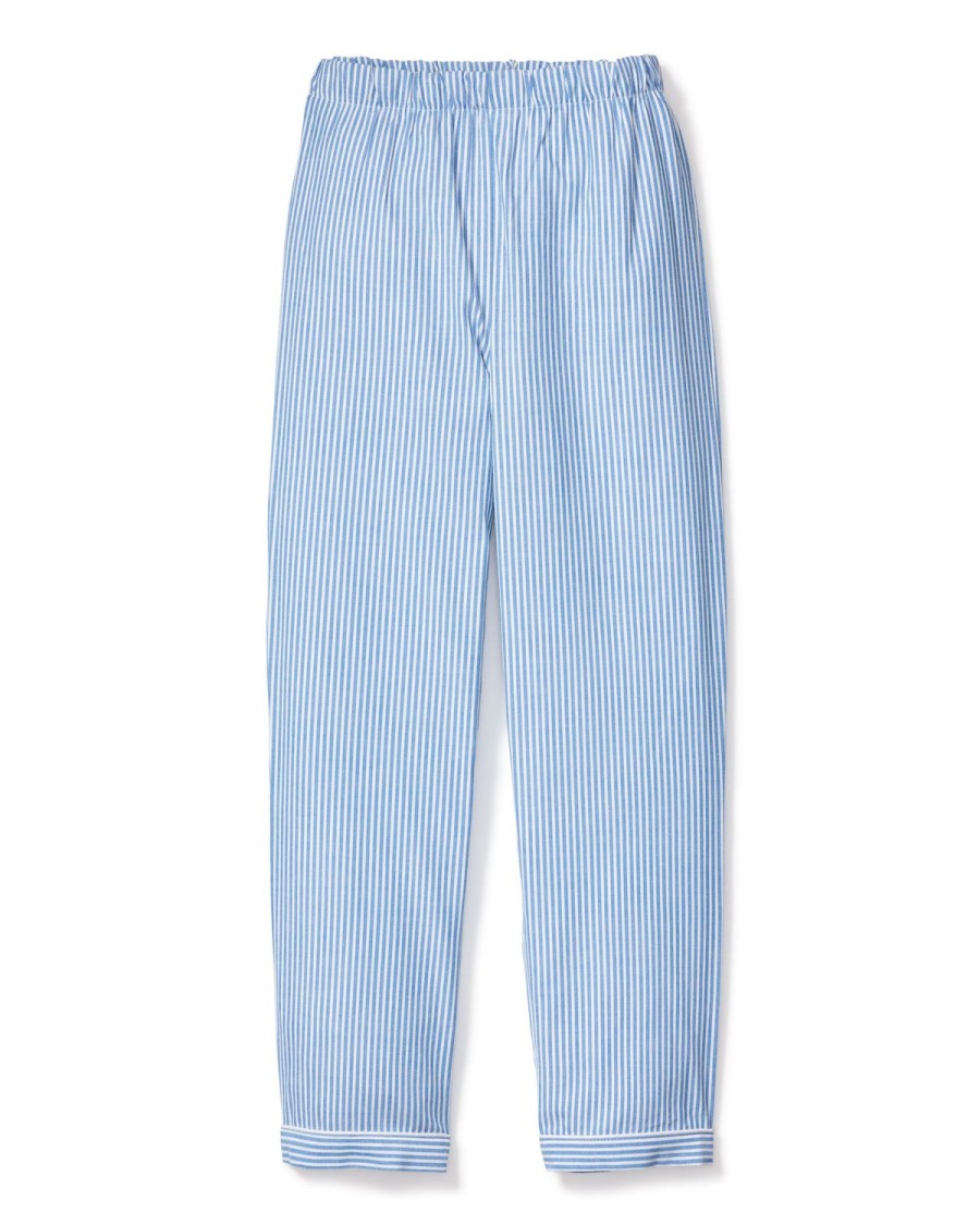 Enfants Petite Plume Pyjamas | Pantalon De Pyjama En Serge Pour Enfant En Seersucker Bleu Francais