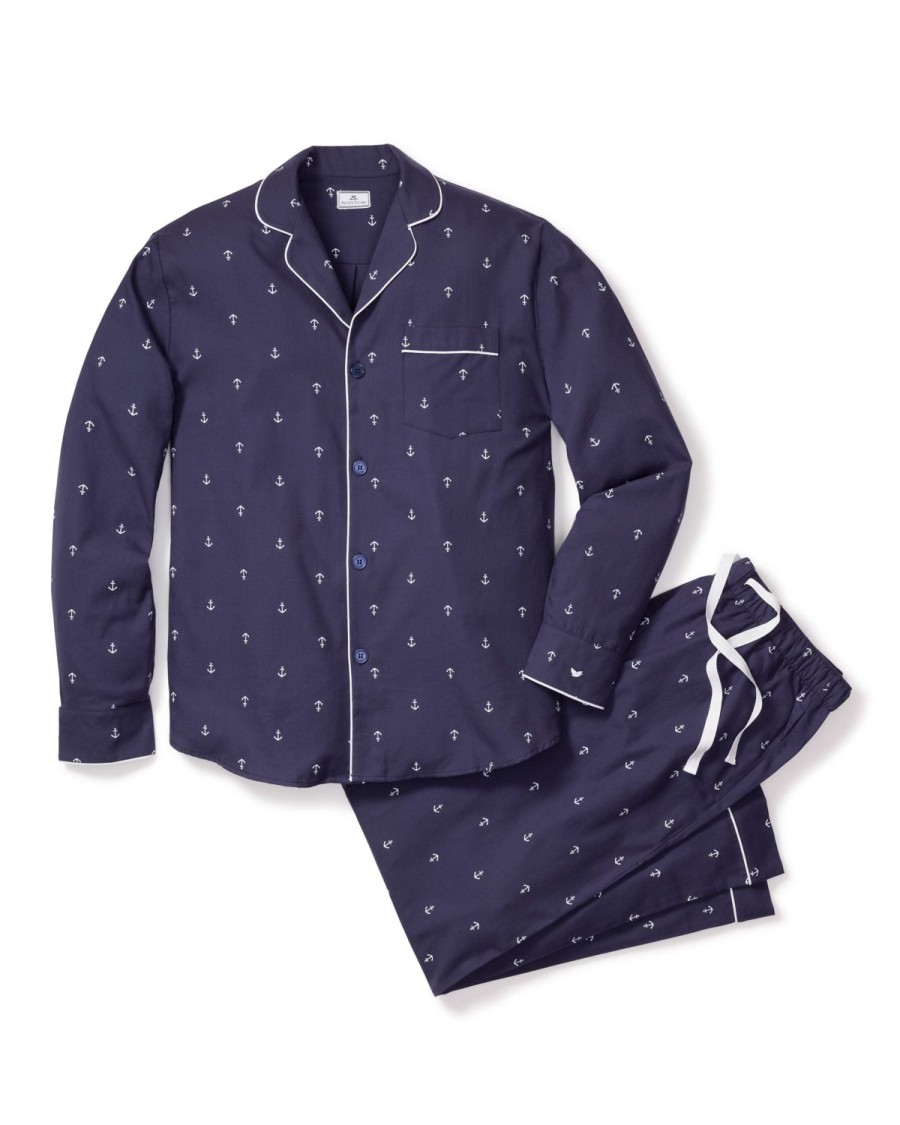 Hommes Petite Plume | Ensemble Pyjama En Serge Pour Hommes En Ancres De Portsmouth