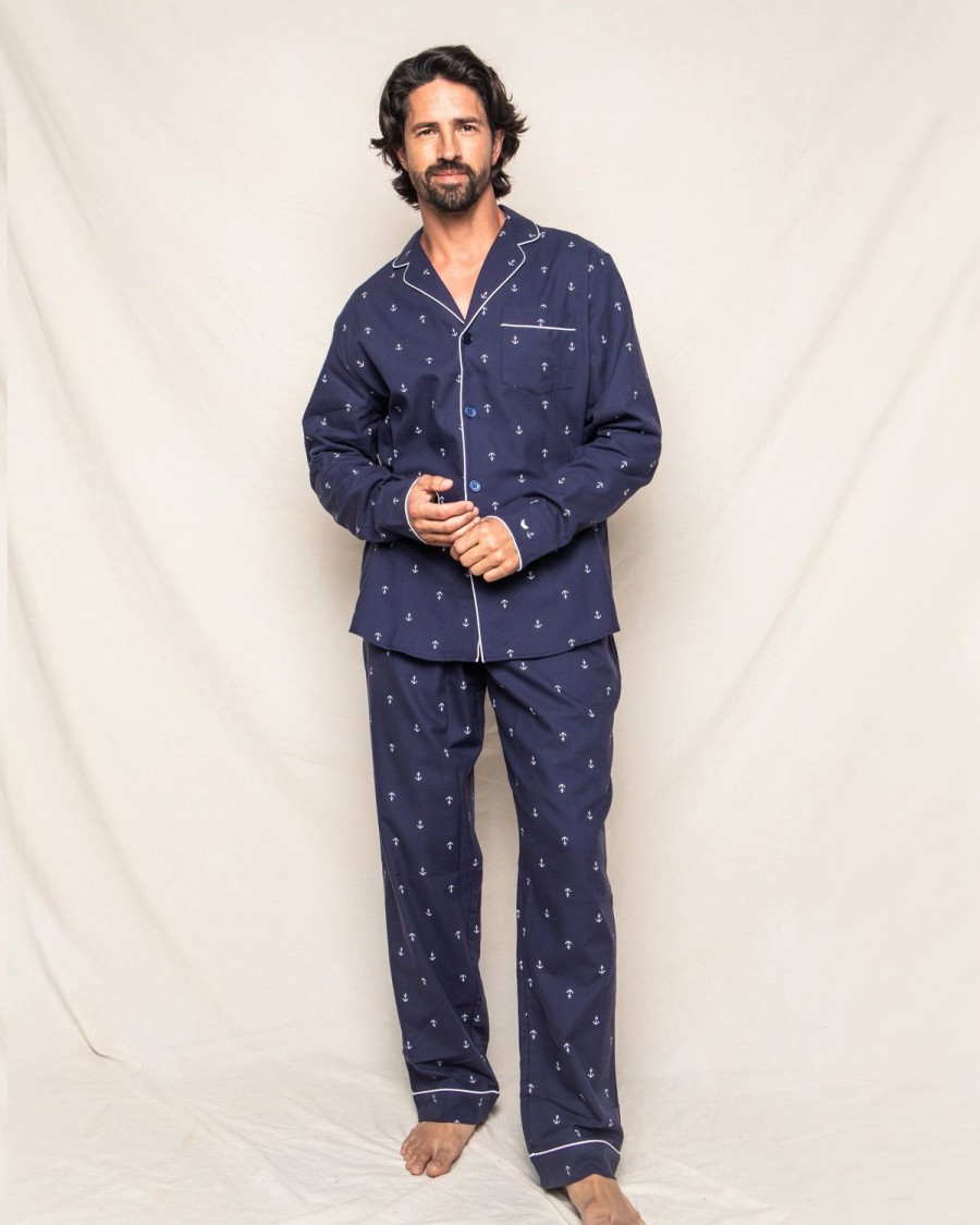 Hommes Petite Plume | Ensemble Pyjama En Serge Pour Hommes En Ancres De Portsmouth