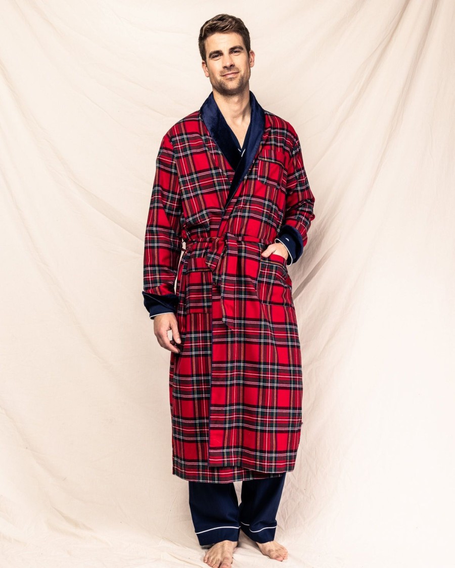 Hommes Petite Plume | Peignoir En Velours Pour Hommes En Tartan Imperial