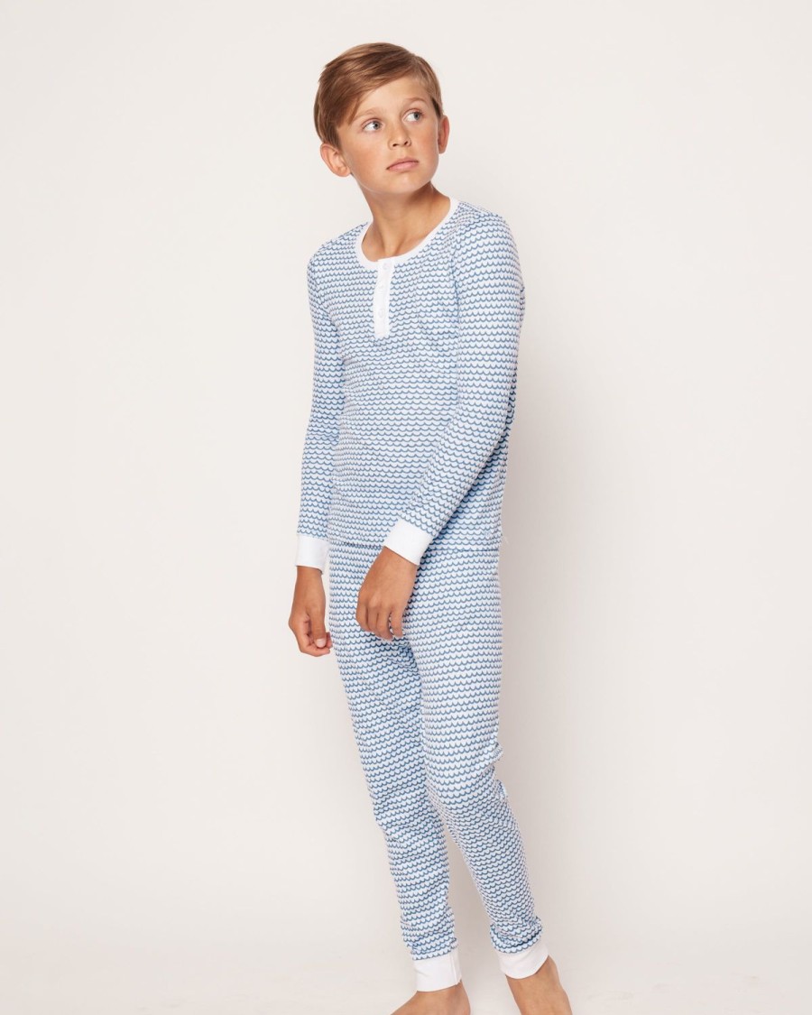 Enfants Petite Plume Pyjamas | Ensemble Pyjama Ajuste Pima Pour Enfants A La Mer