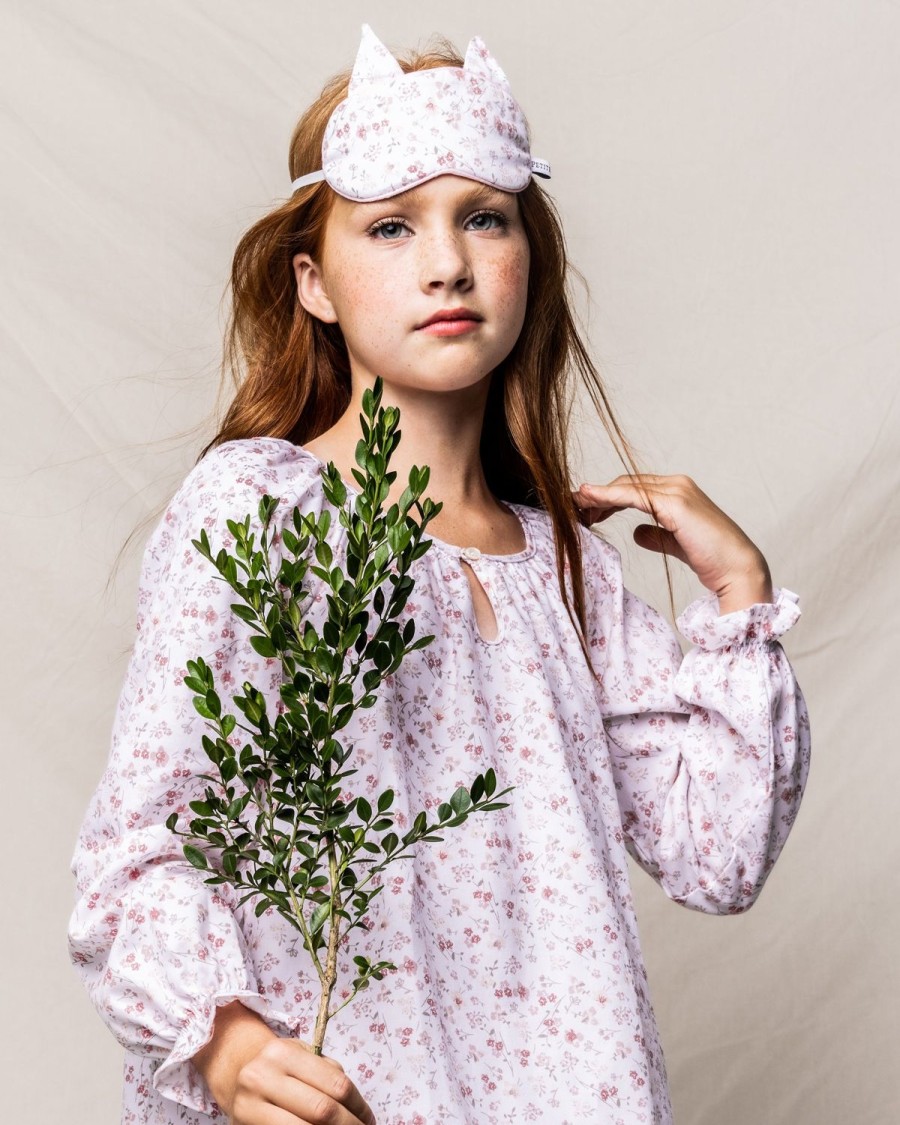 Enfants Petite Plume Pantoufles Et Accessoires | Masque De Sommeil Kid'S Kitty A Fleurs Du Dorset