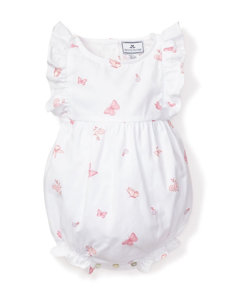 Enfants Petite Plume Barboteuse | Barboteuse A Volants En Serge Pour Bebe En Papillons