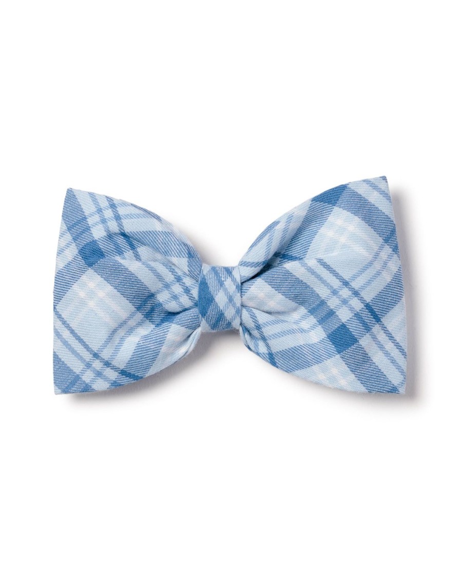 Maison Petite Plume | Noeud Papillon En Serge Pour Chien En Tartan Marin