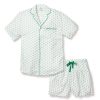 Hommes Petite Plume | Ensemble Pyjama Court En Serge Pour Hommes En Match Point