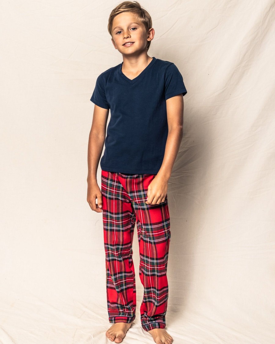 Enfants Petite Plume Pyjamas | Pantalon De Pyjama En Coton Brosse Pour Enfant En Tartan Imperial