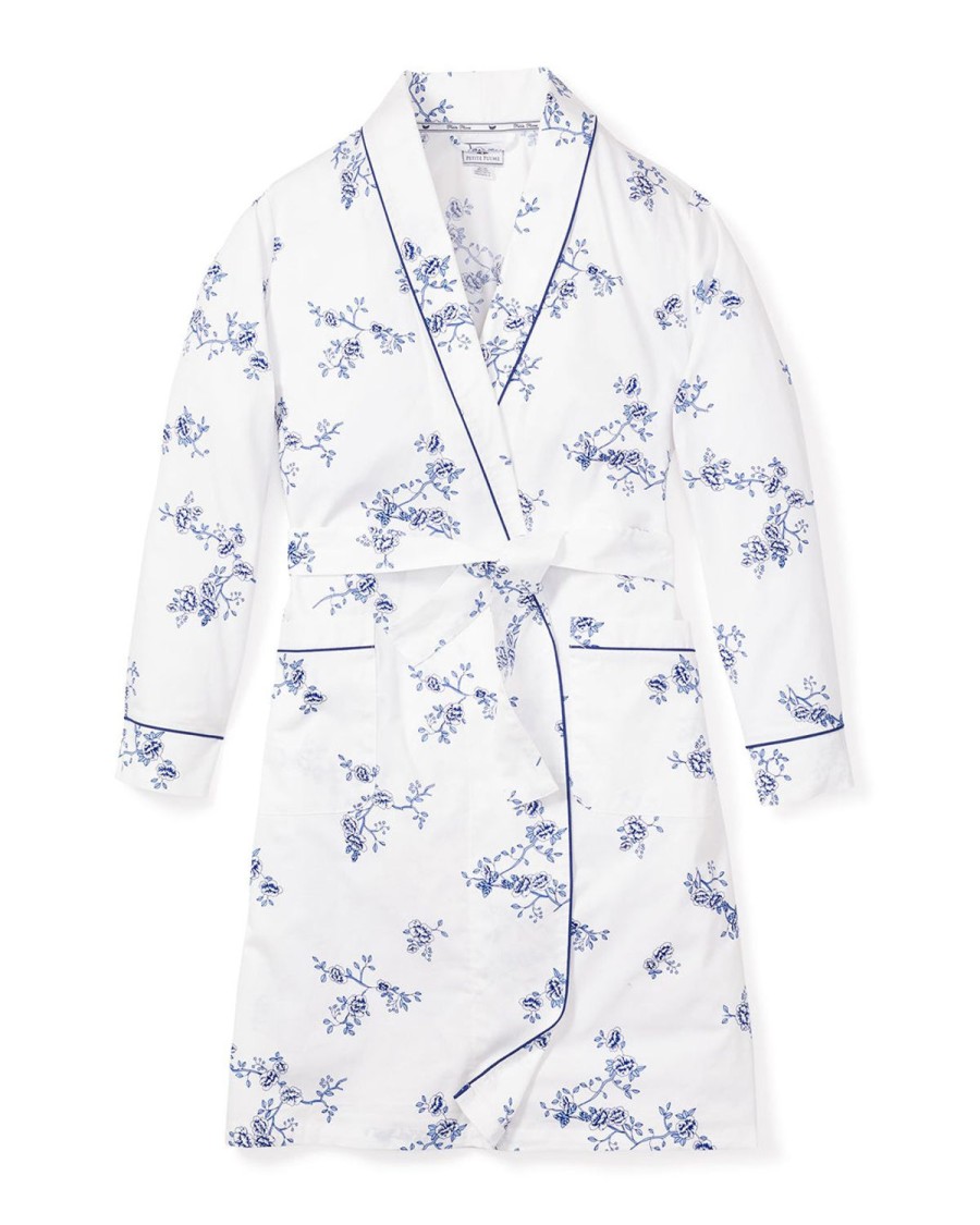 Femmes Petite Plume | Robe En Serge Pour Femmes A Fleurs Indigo