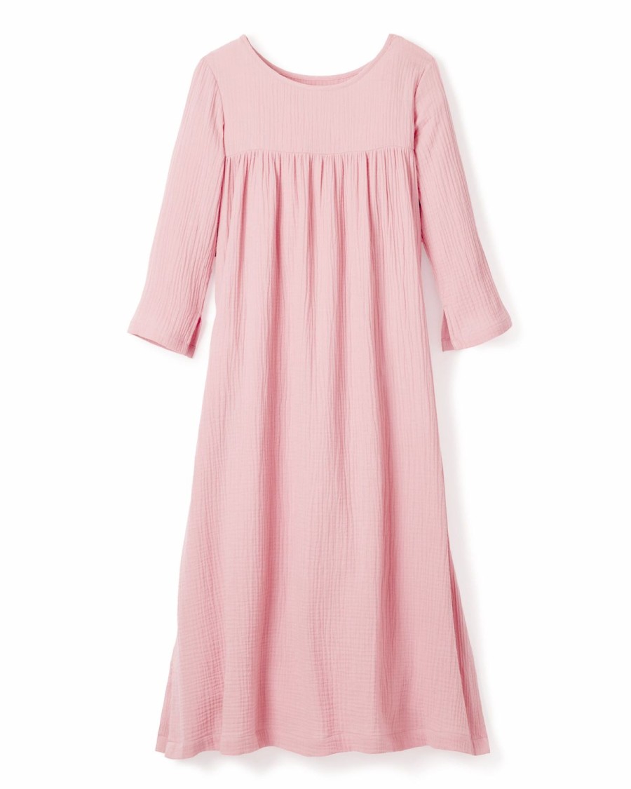 Femmes Petite Plume | Robe D'Ete En Gaze Provence Pour Femmes En Rose