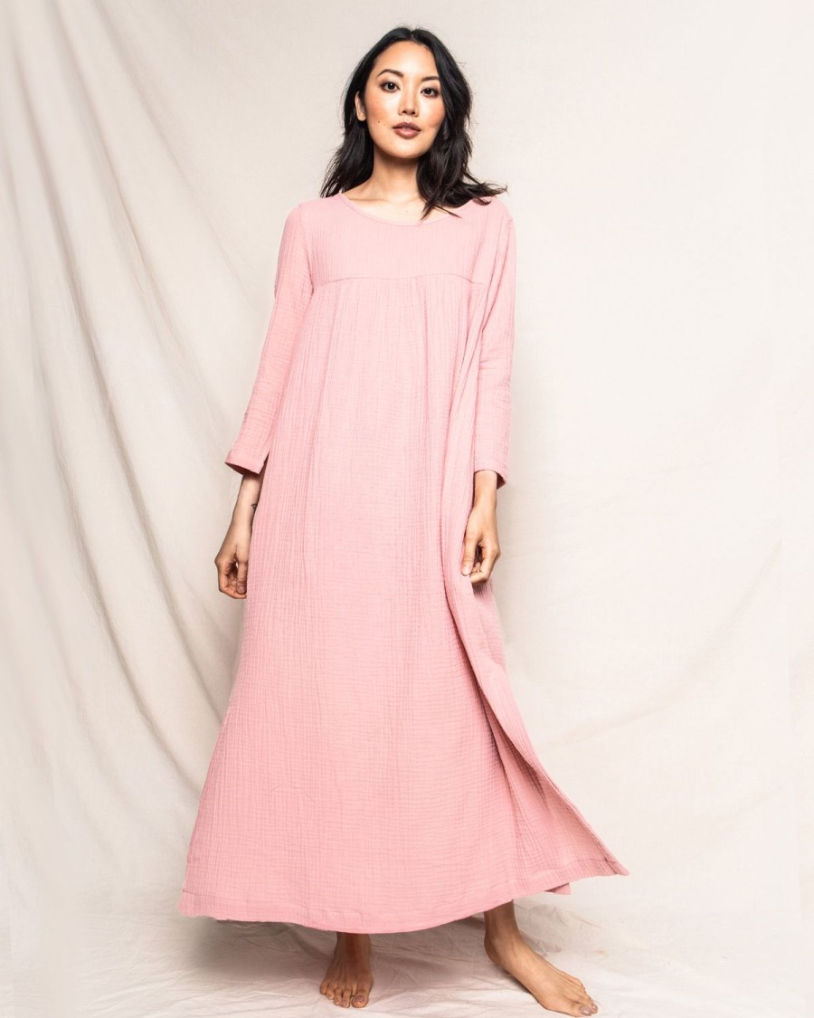 Femmes Petite Plume | Robe D'Ete En Gaze Provence Pour Femmes En Rose