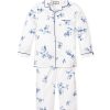 Enfants Petite Plume Pyjamas | Ensemble Pyjama En Serge Pour Enfant A Fleurs Indigo