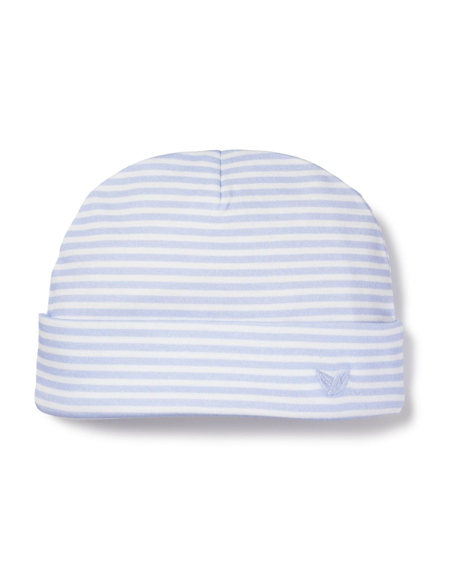 Enfants Petite Plume Accessoires | Chapeau Pima Pour Bebe A Rayures Bleues