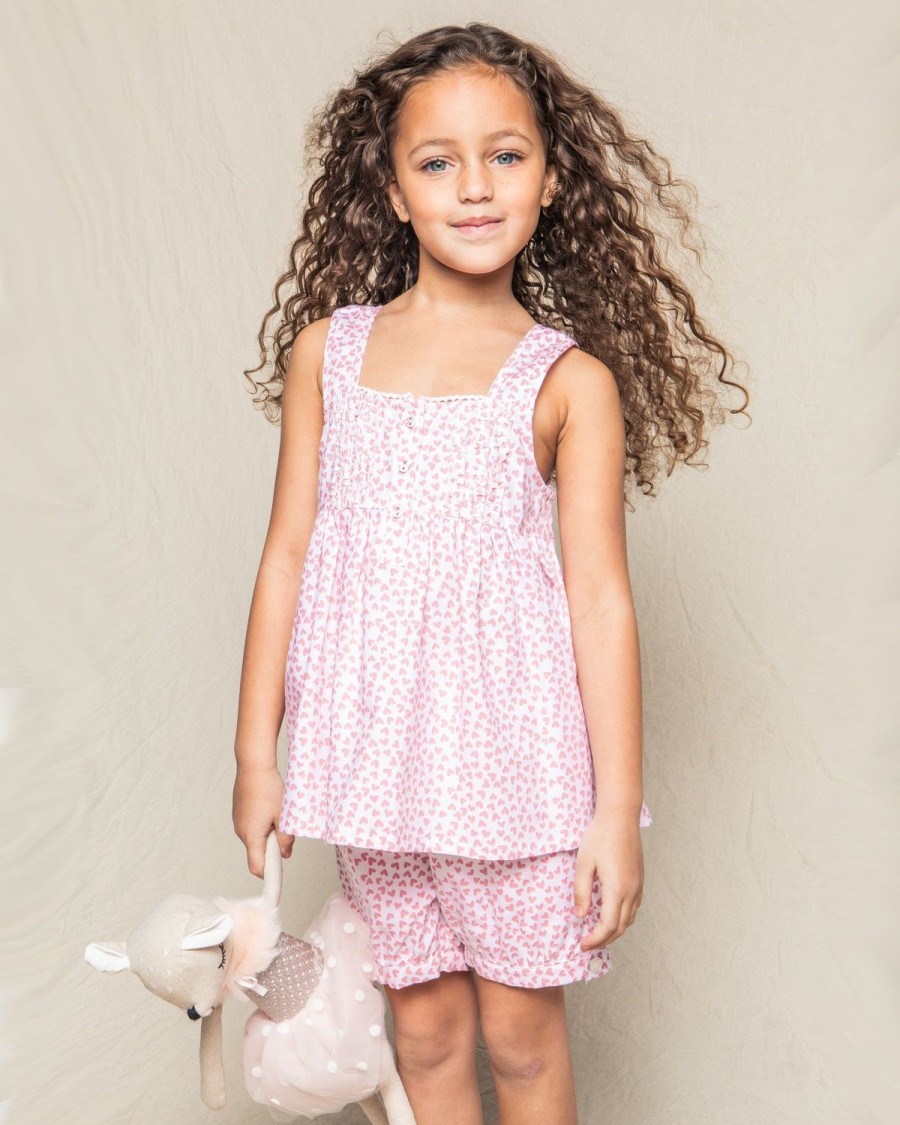 Enfants Petite Plume Pyjamas | Ensemble Court Charlotte En Serge Pour Fille En Amoureux