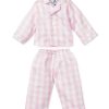 Enfants Petite Plume Pantoufles Et Accessoires | Pyjama De Poupee En Serge Pour Enfant En Vichy Rose