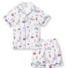 Enfants Petite Plume Pyjamas | L'Ensemble Short De Pyjama En Serge Pour Enfants A Londres Vous Appelle