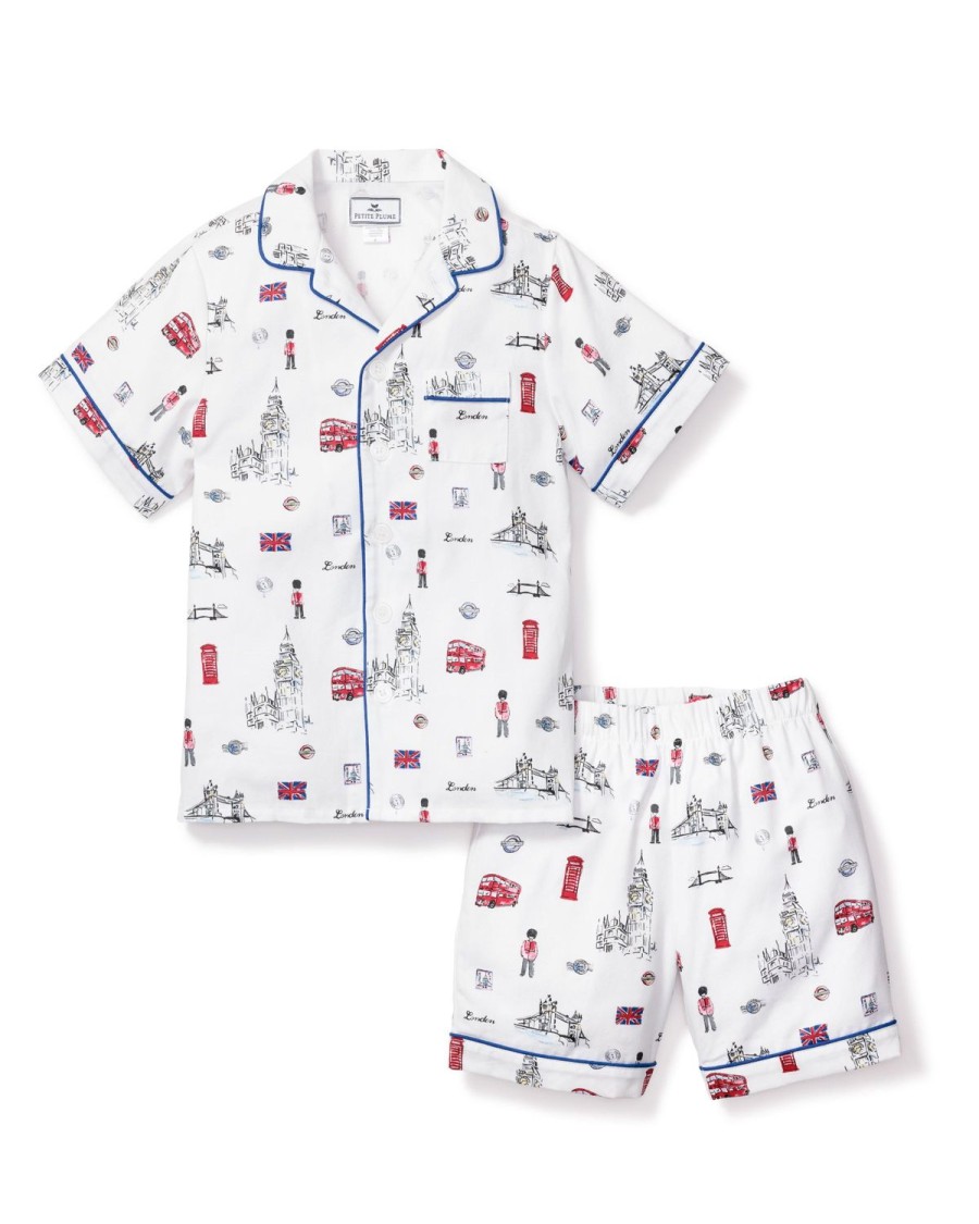 Enfants Petite Plume Pyjamas | L'Ensemble Short De Pyjama En Serge Pour Enfants A Londres Vous Appelle