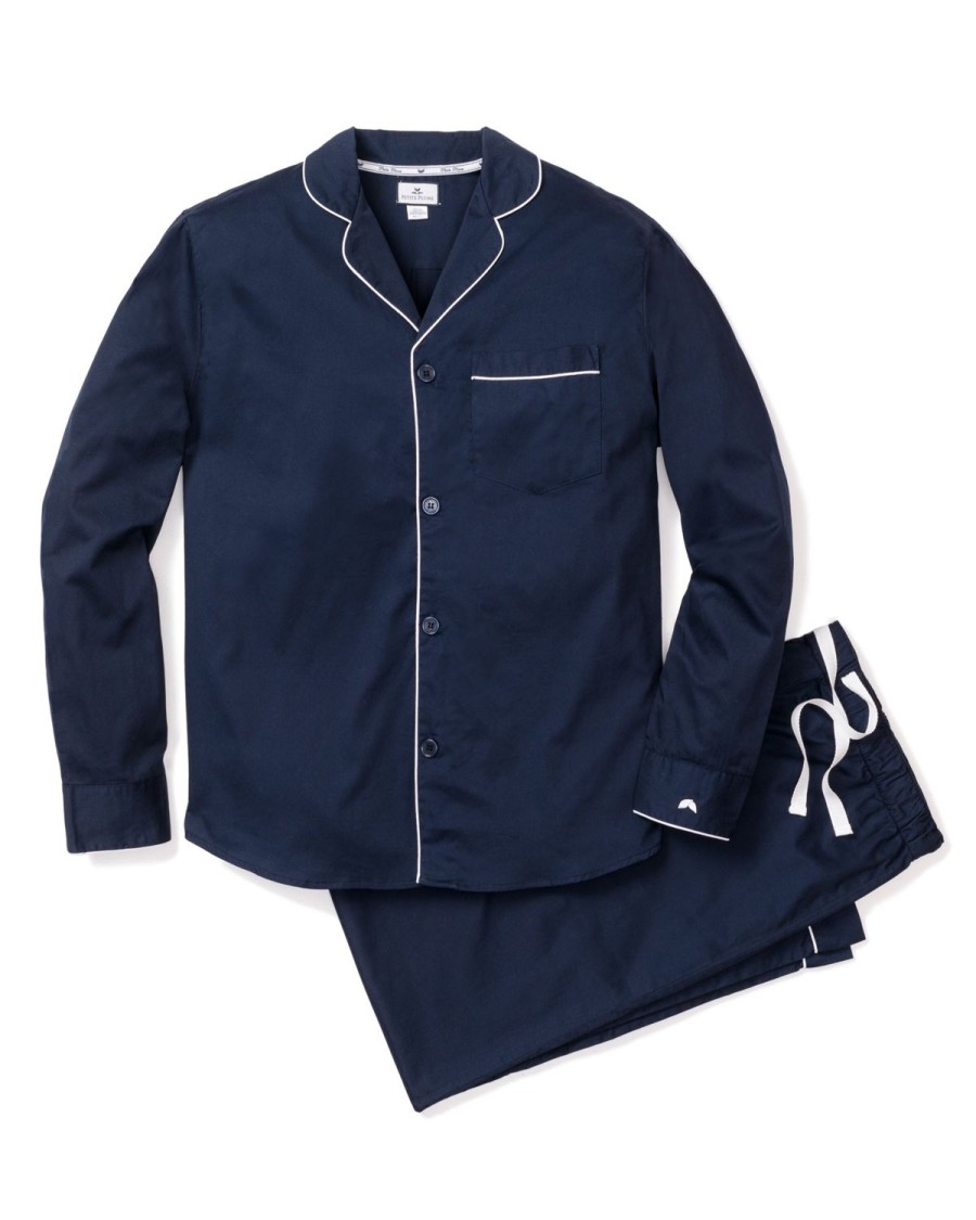 Hommes Petite Plume | Pyjama En Serge Pour Hommes En Bleu Marine