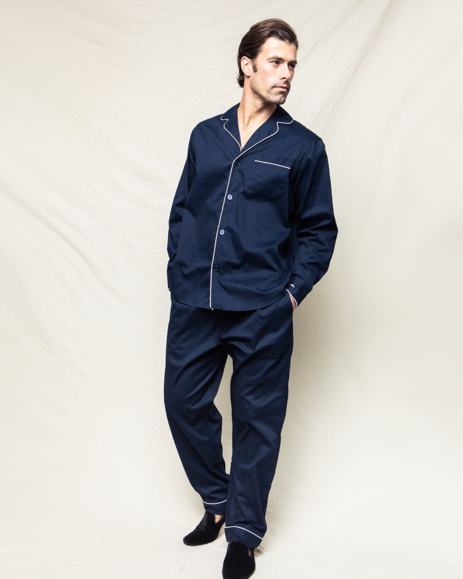 Hommes Petite Plume | Pyjama En Serge Pour Hommes En Bleu Marine