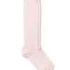 Enfants Petite Plume Pantoufles Et Accessoires | Chaussettes Montantes Roses En Tricot Pour Enfants