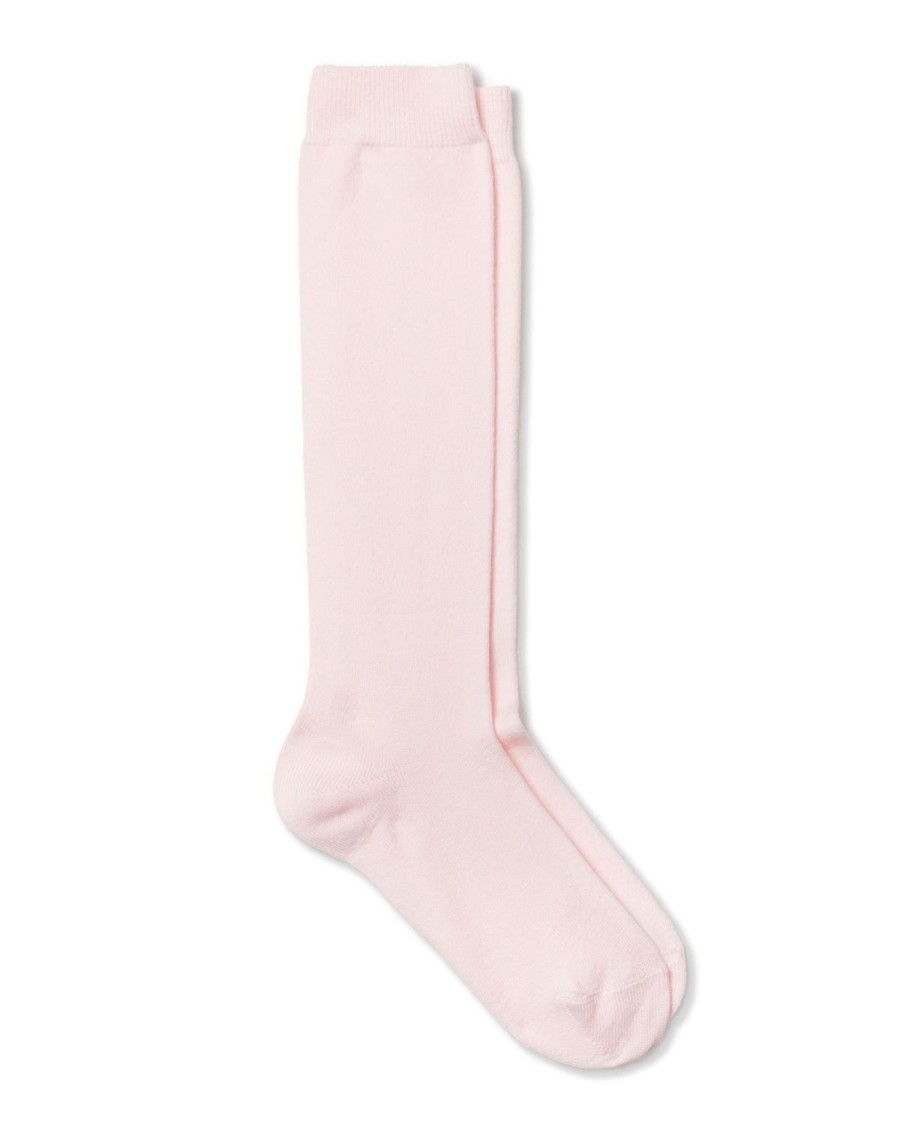 Enfants Petite Plume Pantoufles Et Accessoires | Chaussettes Montantes Roses En Tricot Pour Enfants