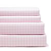 Maison Petite Plume Feuilles | Draps De Lit Luxe Premium En Coton Vichy Rose