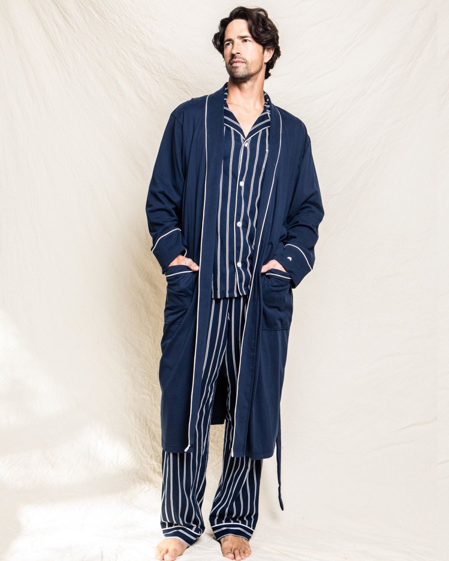 Hommes Petite Plume | Robe Pima Pour Hommes En Bleu Marine