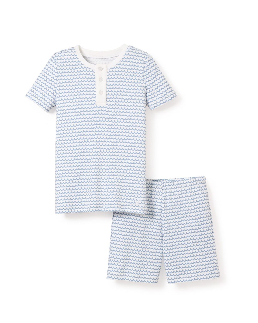 Enfants Petite Plume Pyjamas | Ensemble Pyjama Court Pima Snug Fit Pour Enfants A La Mer