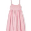 Enfants Petite Plume Vetements De Jour | Robe D'Ete Sereine En Gaze Pour Fille En Rose