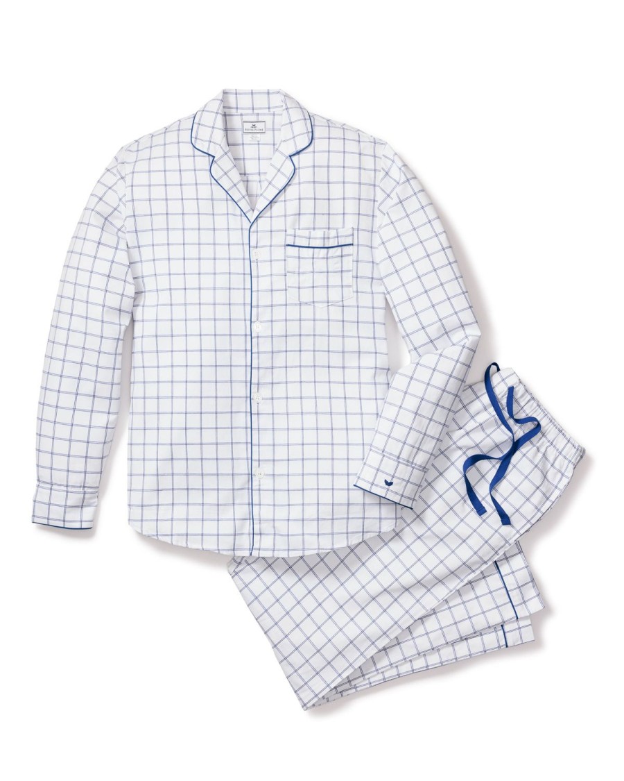 Hommes Petite Plume | Ensemble Pyjama En Serge Pour Hommes A Nantucket Tattersall