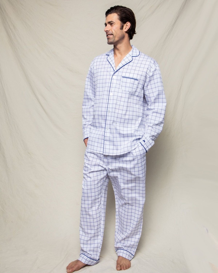 Hommes Petite Plume | Ensemble Pyjama En Serge Pour Hommes A Nantucket Tattersall