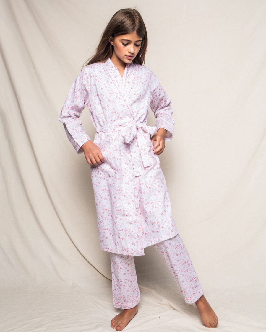 Enfants Petite Plume Peignoirs | Robe En Serge Pour Enfants A Fleurs Dorset