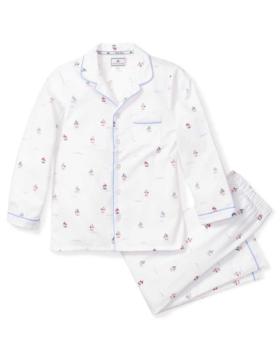 Enfants Petite Plume Pyjamas | Ensemble Pyjama En Serge Pour Enfant En Bateau