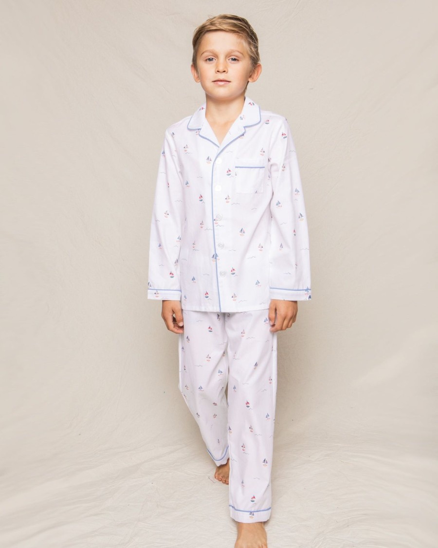 Enfants Petite Plume Pyjamas | Ensemble Pyjama En Serge Pour Enfant En Bateau