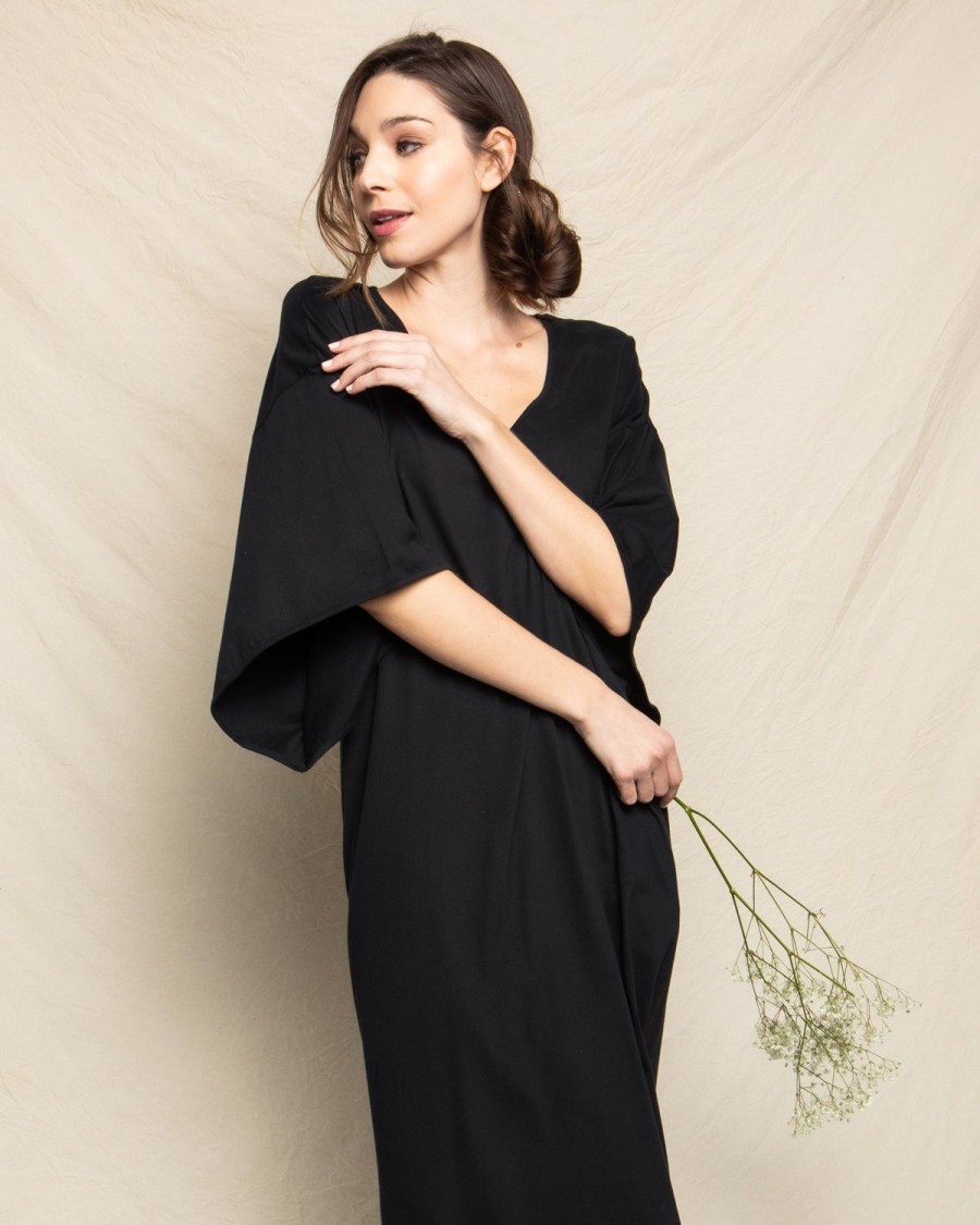 Femmes Petite Plume | Caftan Pima Pour Femme En Noir