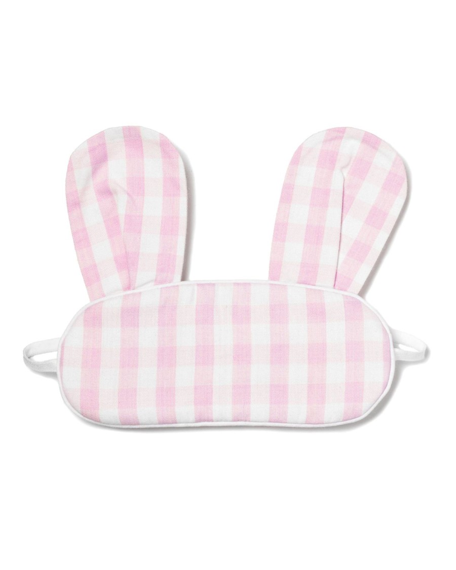 Enfants Petite Plume Pantoufles Et Accessoires | Masque De Sommeil Lapin Pour Enfant En Vichy Rose