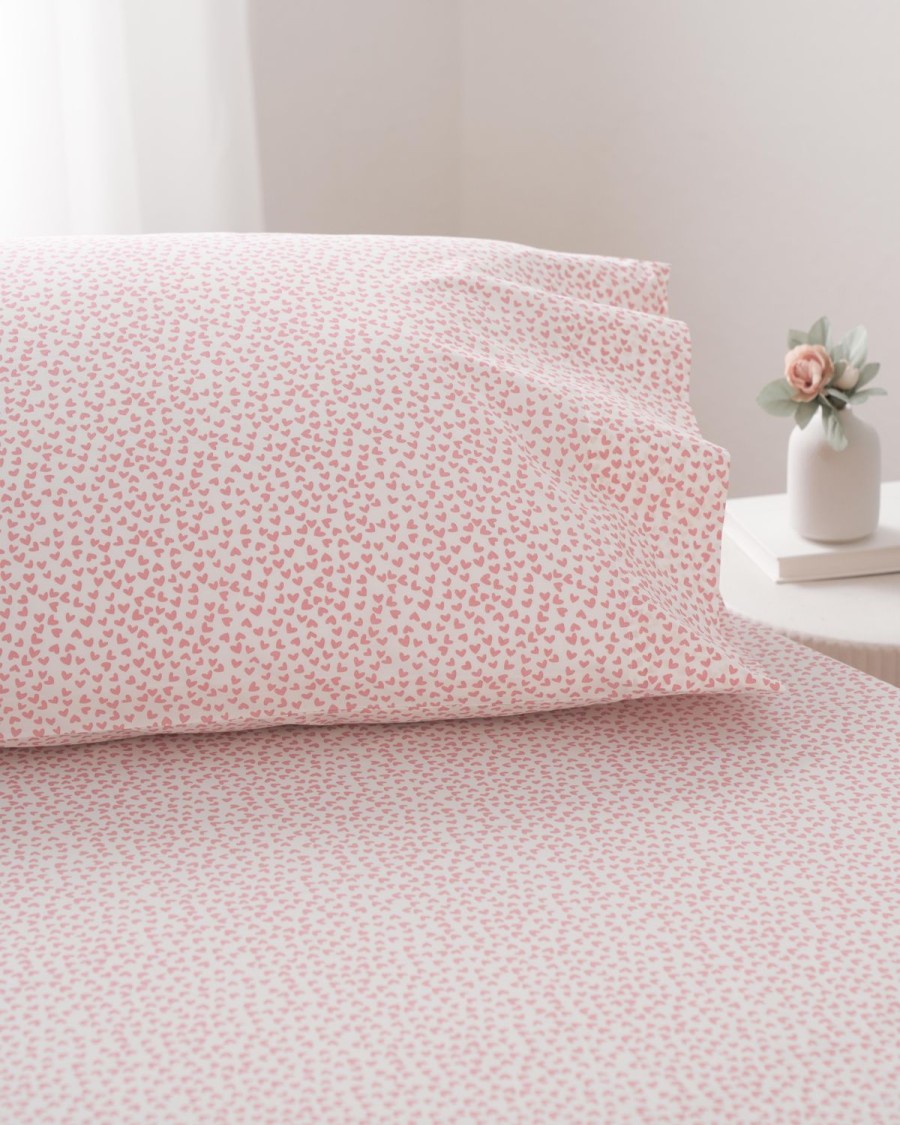 Maison Petite Plume Feuilles | Draps De Lit Luxe Premium 100 % Coton Sweethearts