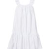 Femmes Petite Plume | Robe D'Ete En Gaze Celeste Pour Femmes En Blanc