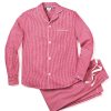 Hommes Petite Plume | Ensemble Pyjama En Flanelle Pour Hommes En Mini Vichy Rouge