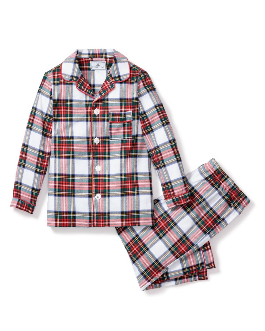 Enfants Petite Plume Pyjamas | Ensemble Pyjama En Coton Brosse Pour Enfant En Tartan Balmoral