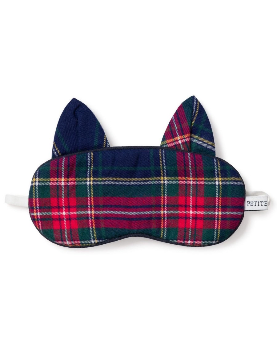 Enfants Petite Plume Pantoufles Et Accessoires | Masque De Sommeil Kid'S Kitty En Tartan Windsor