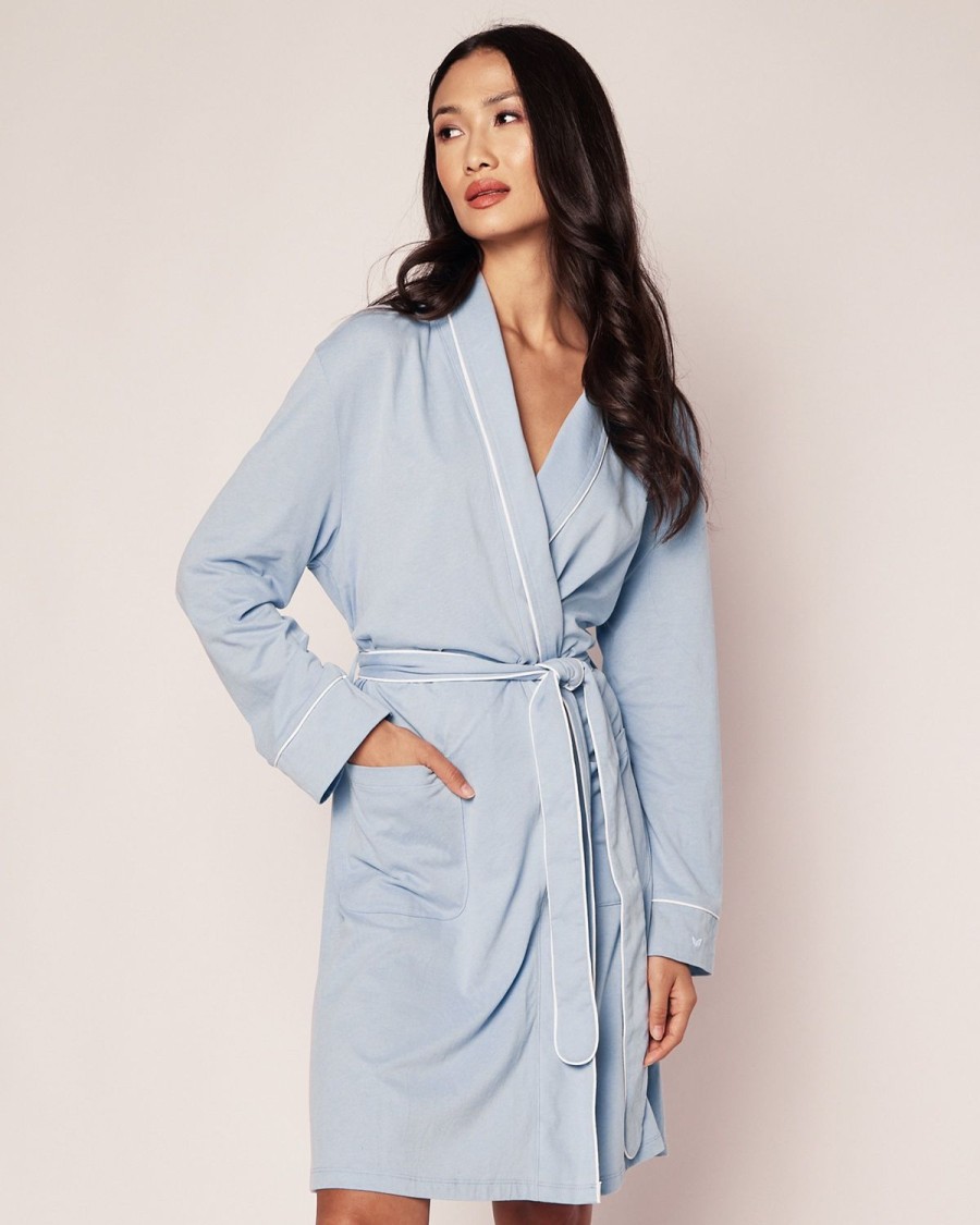 Femmes Petite Plume | Robe Pima Pour Femmes En Pervenche