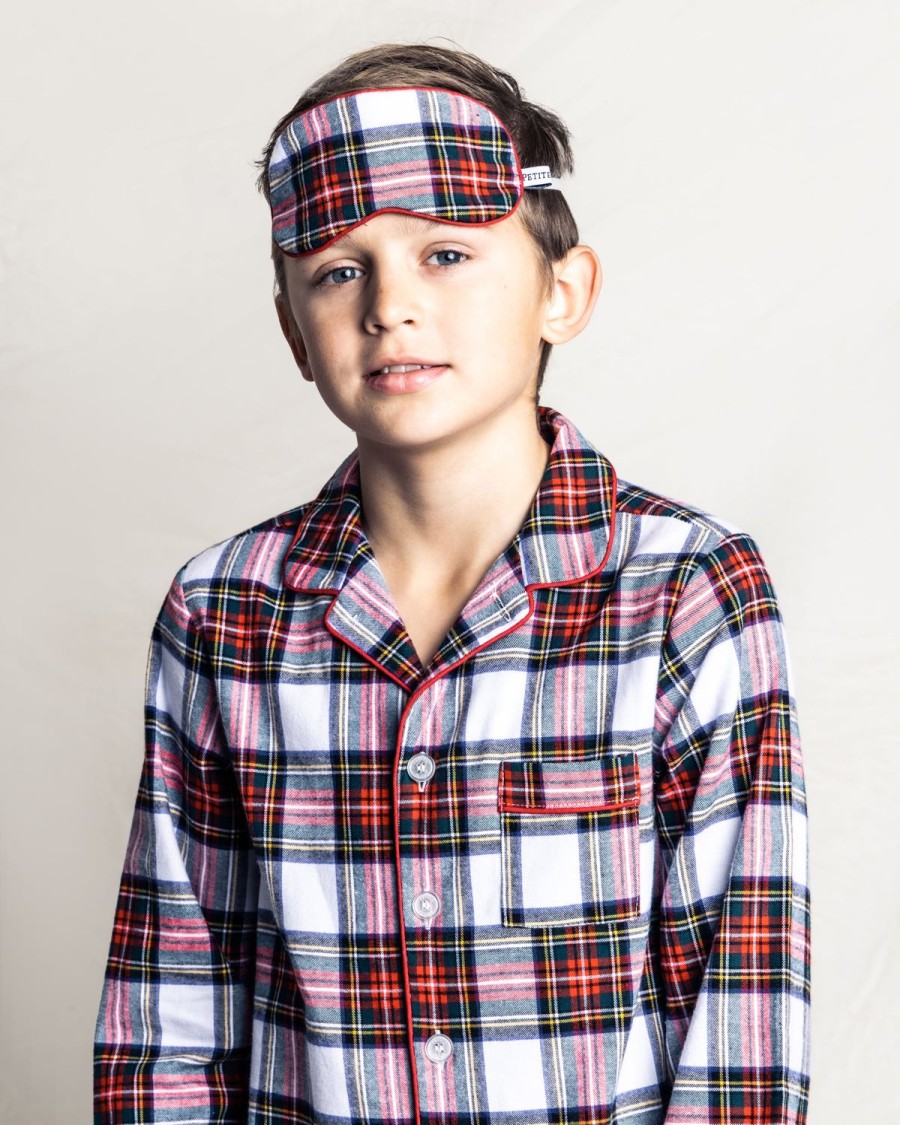 Enfants Petite Plume Pantoufles Et Accessoires | Masque De Sommeil Pour Enfants En Tartan Balmoral